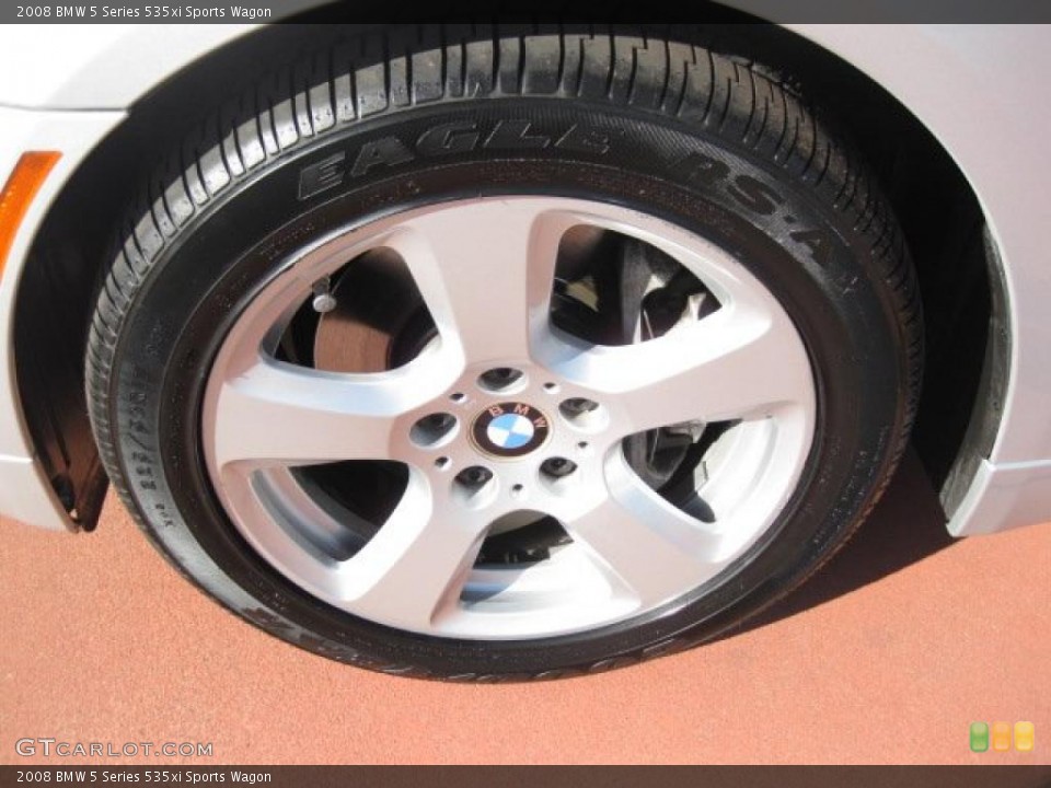 2008 BMW 5 Series 535xi Sports Wagon Wheel and Tire Photo #41222247