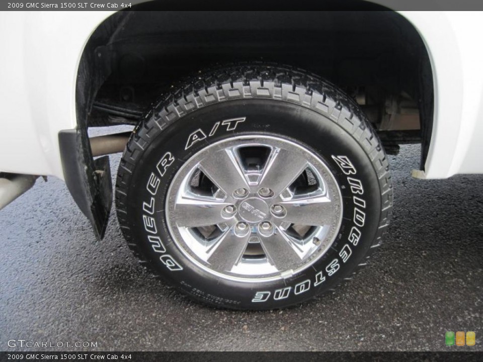 2009 GMC Sierra 1500 SLT Crew Cab 4x4 Wheel and Tire Photo #41229395