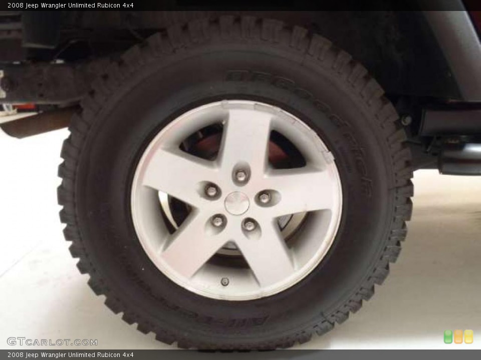 2008 Jeep Wrangler Unlimited Rubicon 4x4 Wheel and Tire Photo #41243352