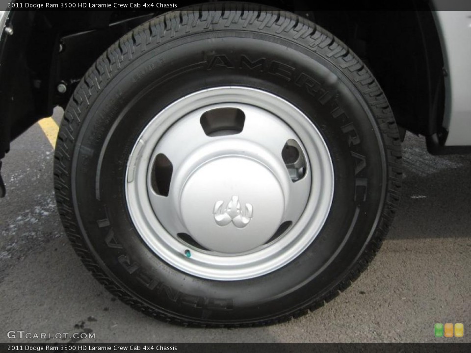 2011 Dodge Ram 3500 HD Laramie Crew Cab 4x4 Chassis Wheel and Tire Photo #41253525