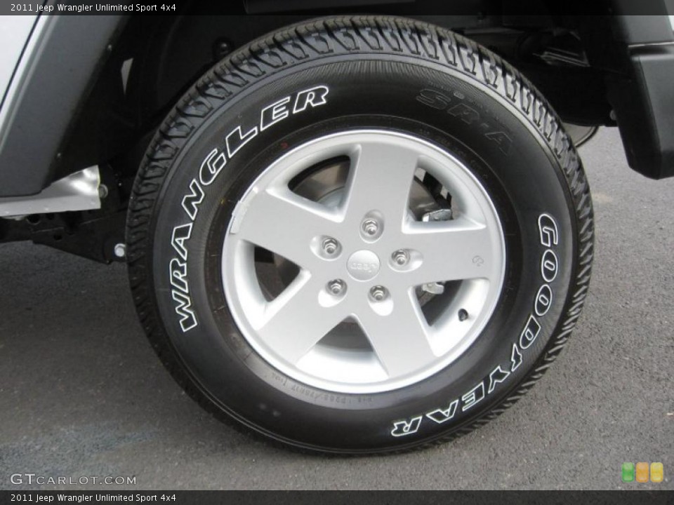 2011 Jeep Wrangler Unlimited Sport 4x4 Wheel and Tire Photo #41254093