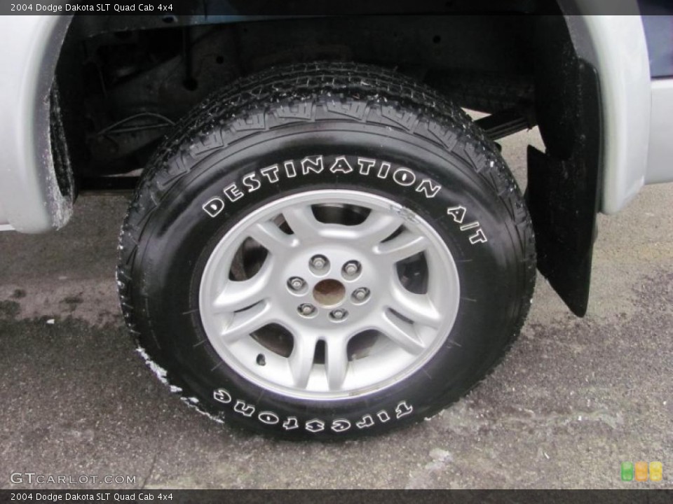 2004 Dodge Dakota SLT Quad Cab 4x4 Wheel and Tire Photo #41353851