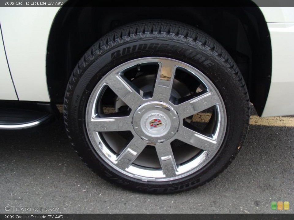 2009 Cadillac Escalade ESV AWD Wheel and Tire Photo #41370635