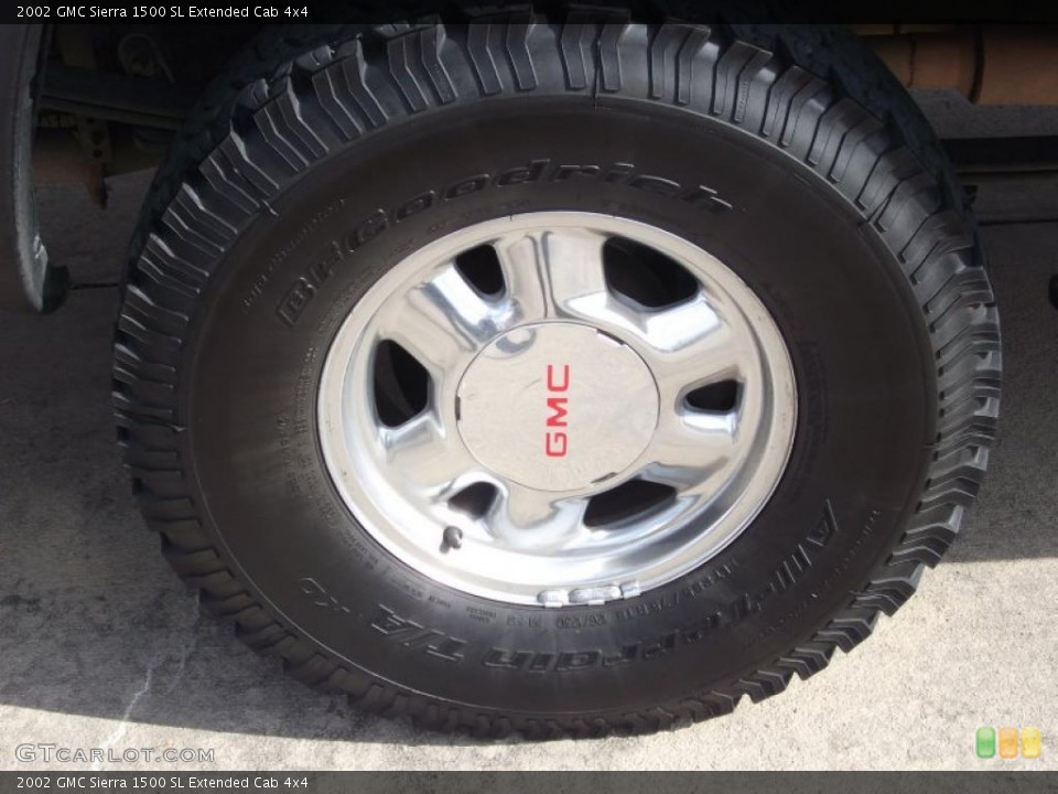 2002 GMC Sierra 1500 SL Extended Cab 4x4 Wheel and Tire Photo #41397652