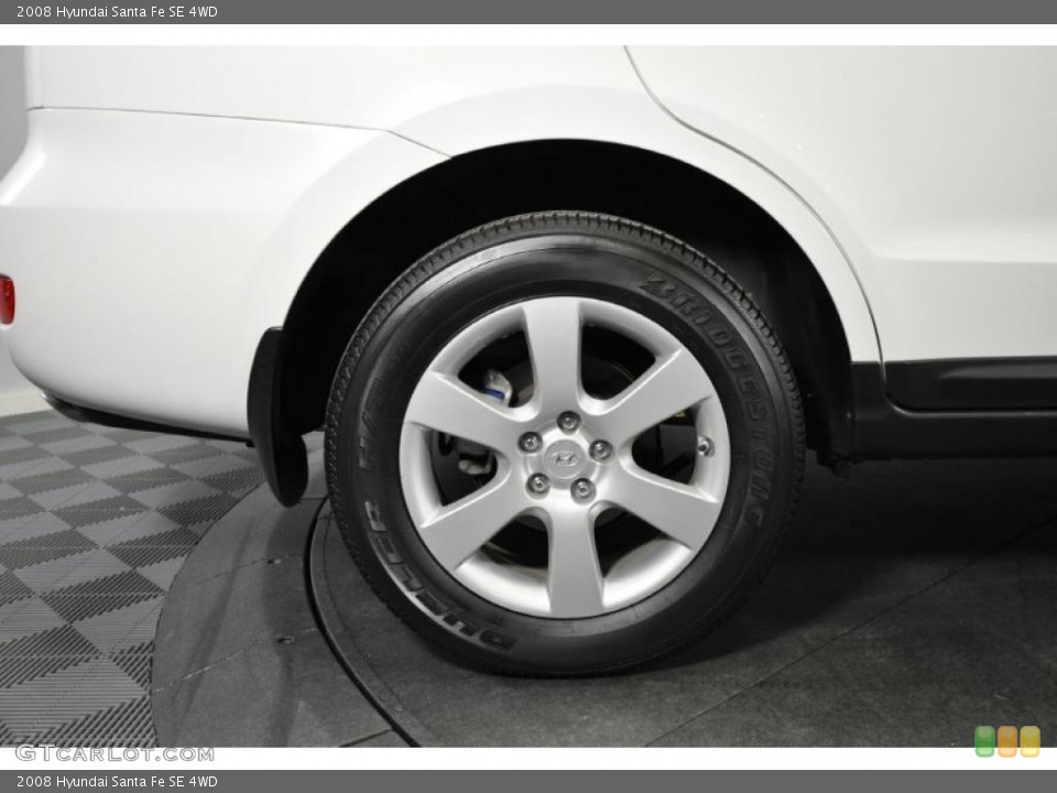 2008 Hyundai Santa Fe SE 4WD Wheel and Tire Photo #41447575