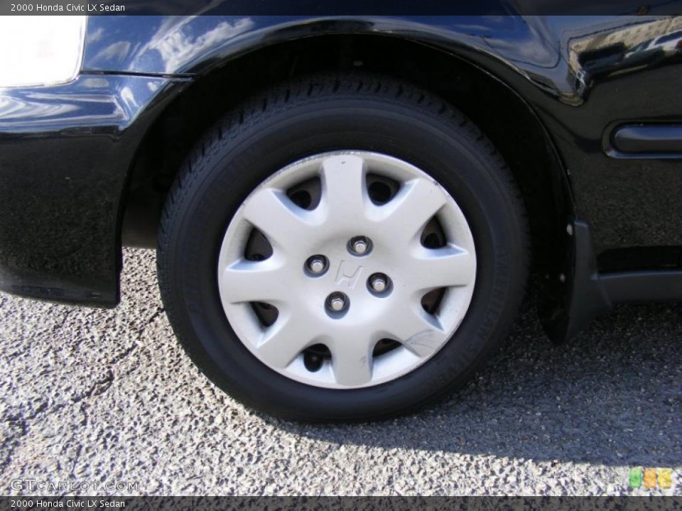 2000 Honda Civic LX Sedan Wheel and Tire Photo #41477787