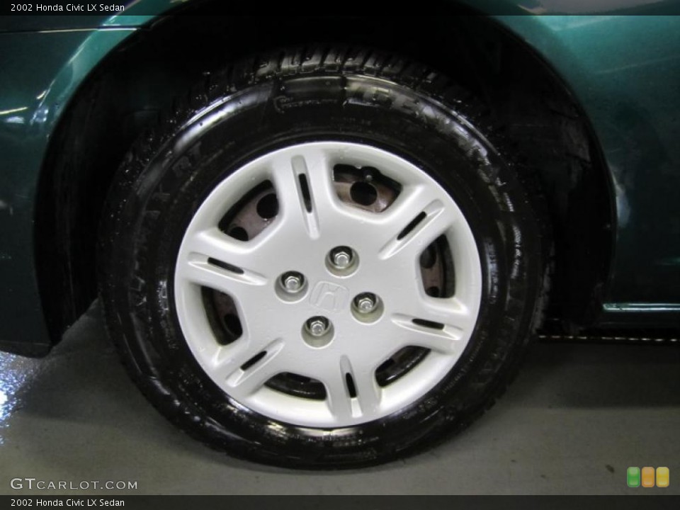 2002 Honda Civic LX Sedan Wheel and Tire Photo #41543056