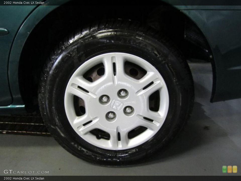 2002 Honda Civic LX Sedan Wheel and Tire Photo #41543070