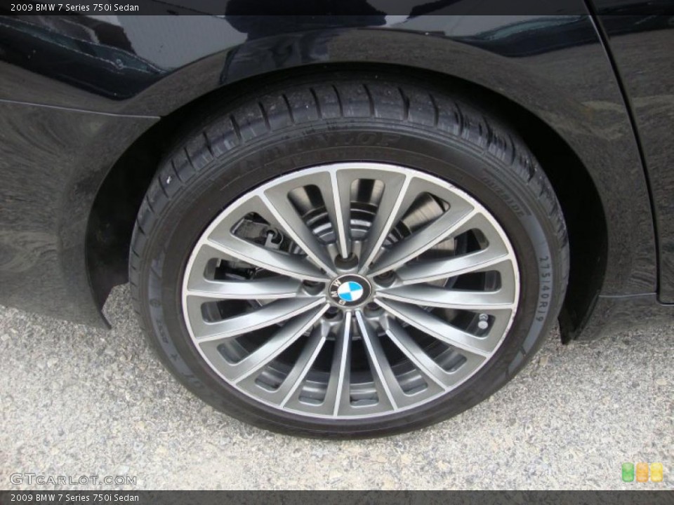 2009 BMW 7 Series 750i Sedan Wheel and Tire Photo #41557518