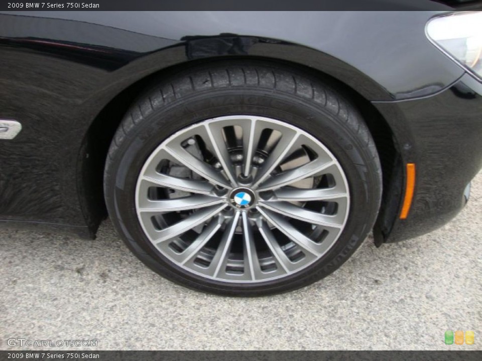 2009 BMW 7 Series 750i Sedan Wheel and Tire Photo #41557534