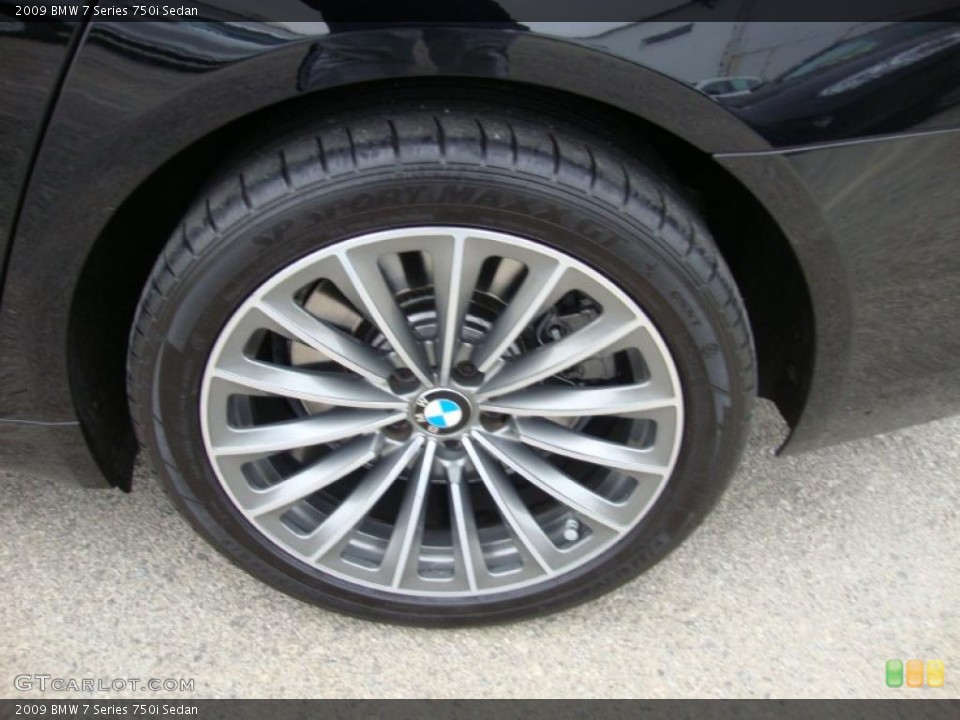 2009 BMW 7 Series 750i Sedan Wheel and Tire Photo #41557666