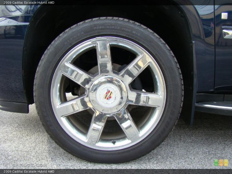2009 Cadillac Escalade Hybrid AWD Wheel and Tire Photo #41596537