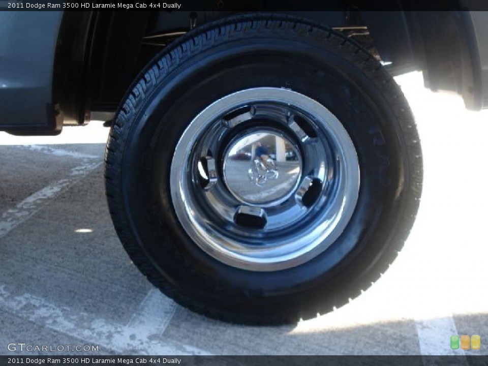 2011 Dodge Ram 3500 HD Laramie Mega Cab 4x4 Dually Wheel and Tire Photo #41614488