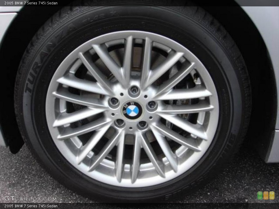 2005 BMW 7 Series 745i Sedan Wheel and Tire Photo #41651663