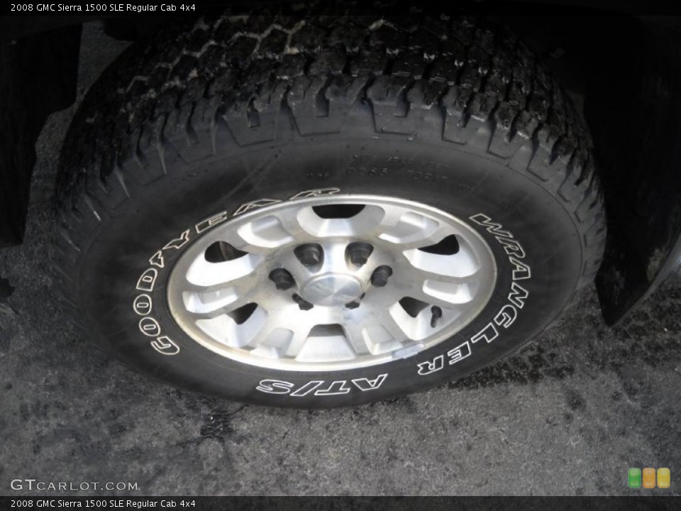 2008 GMC Sierra 1500 SLE Regular Cab 4x4 Wheel and Tire Photo #41657459