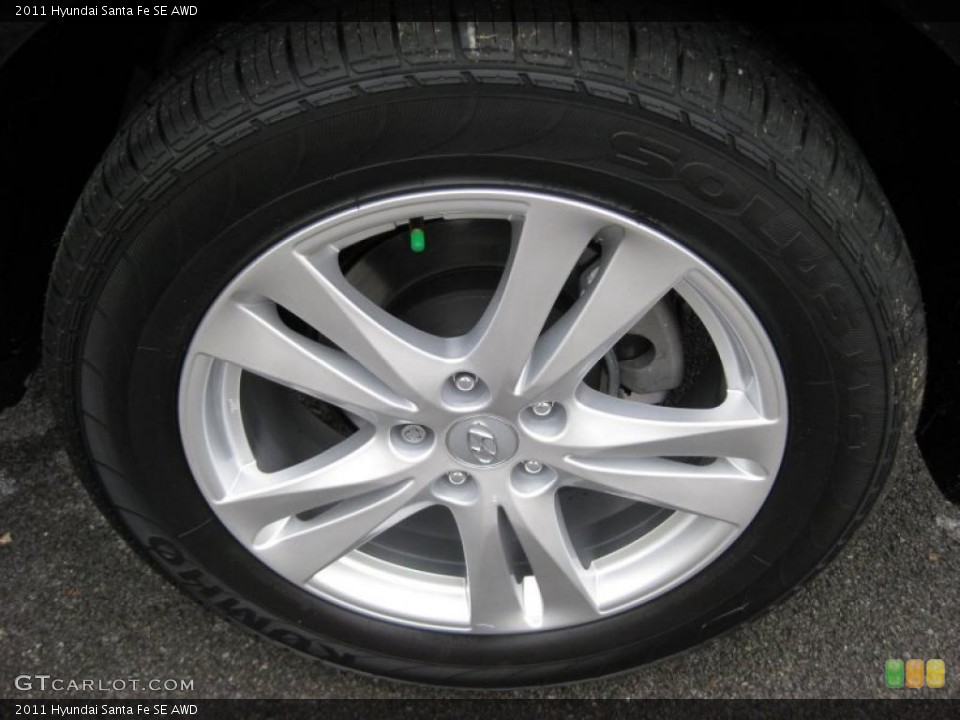 2011 Hyundai Santa Fe SE AWD Wheel and Tire Photo #41665211