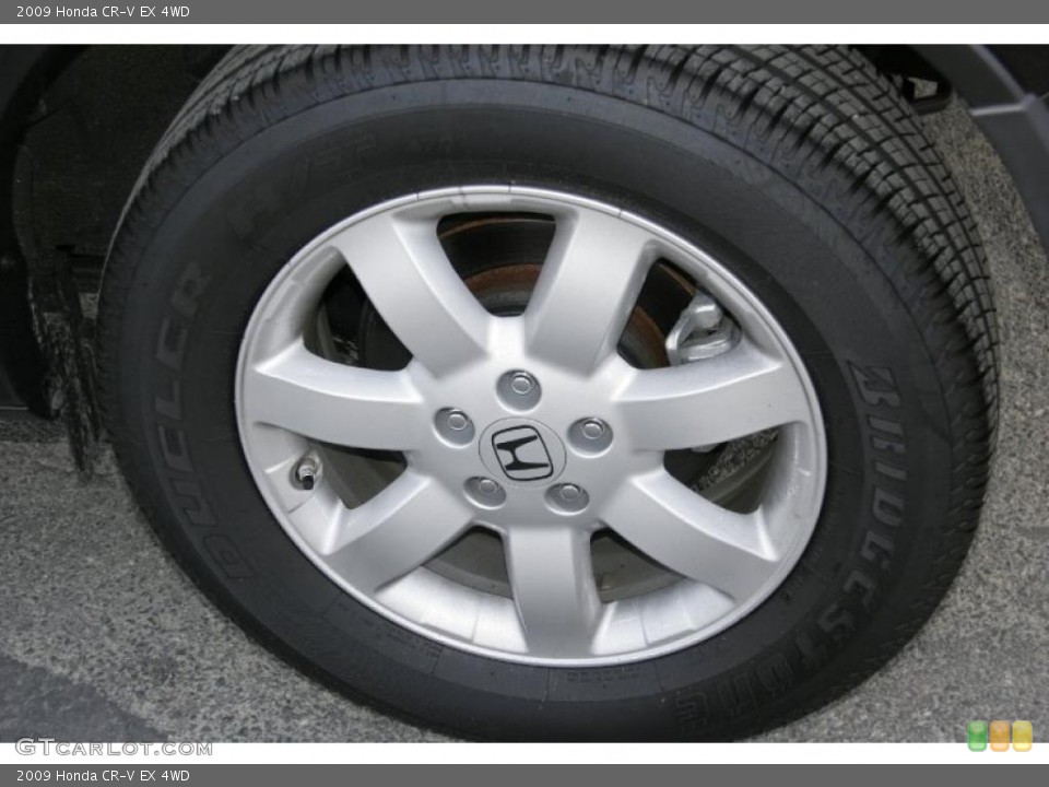 2009 Honda CR-V EX 4WD Wheel and Tire Photo #41711670
