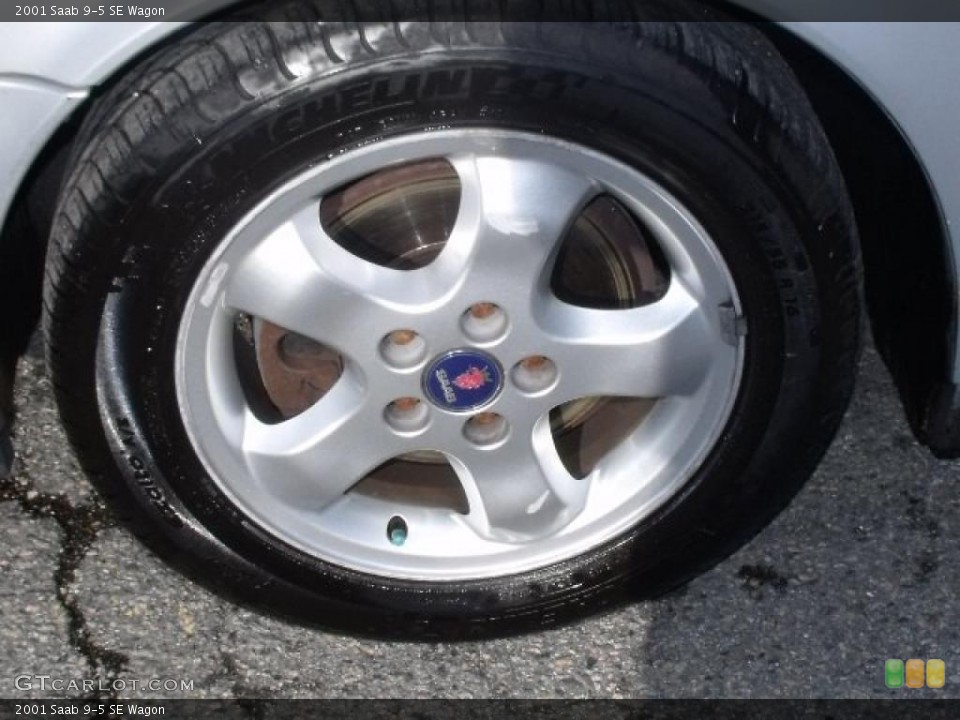 2001 Saab 9-5 SE Wagon Wheel and Tire Photo #41747683