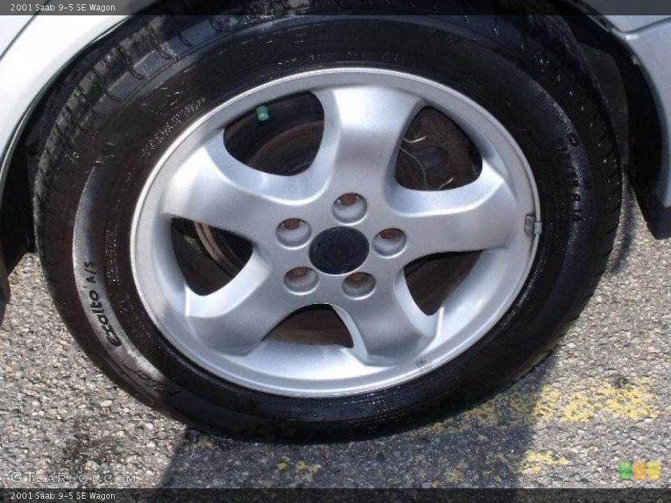 2001 Saab 9-5 SE Wagon Wheel and Tire Photo #41747699