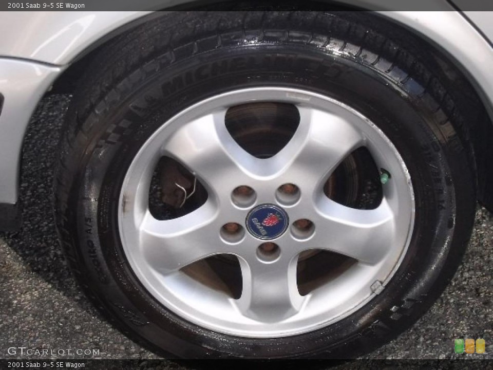2001 Saab 9-5 SE Wagon Wheel and Tire Photo #41747719