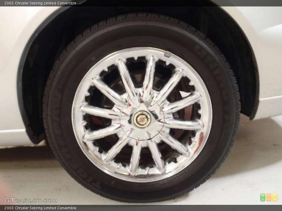 2003 Chrysler Sebring Limited Convertible Wheel and Tire Photo #41749564