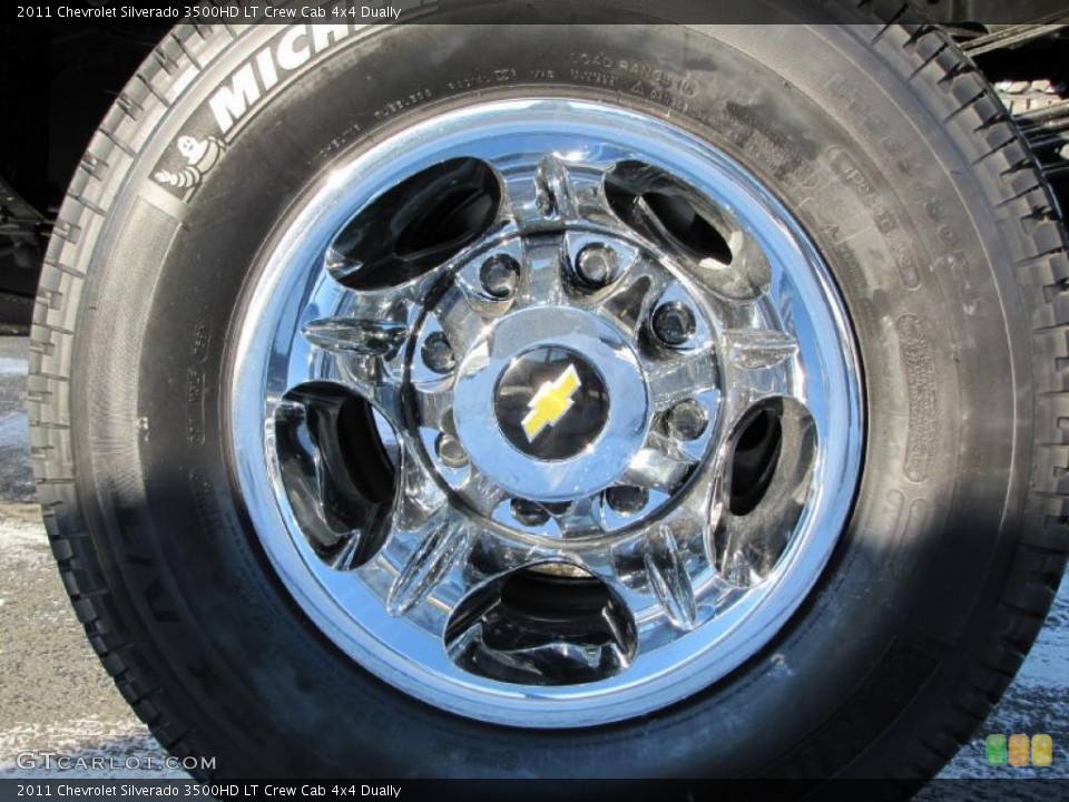 2011 Chevrolet Silverado 3500HD LT Crew Cab 4x4 Dually Wheel and Tire Photo #41777201