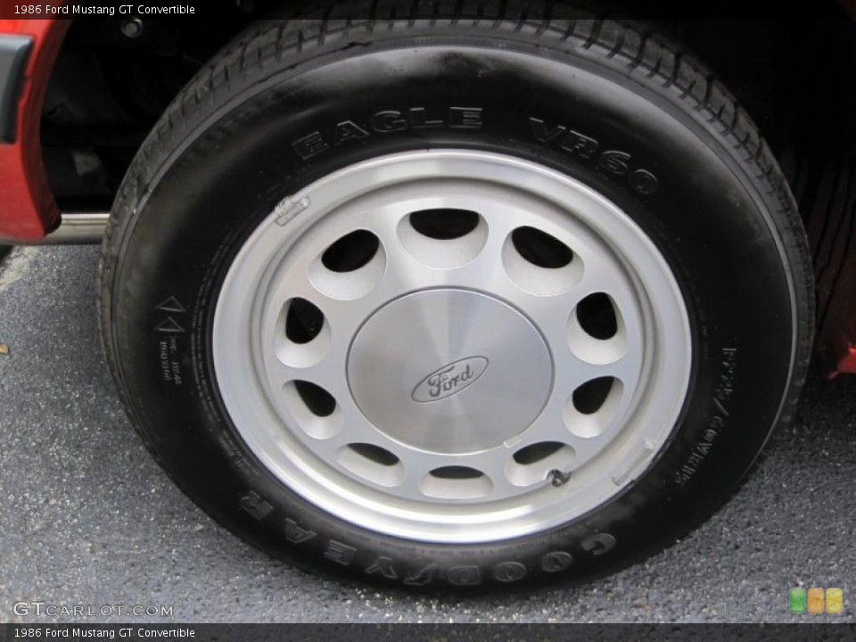 1986 Ford Mustang GT Convertible Wheel and Tire Photo #41872589