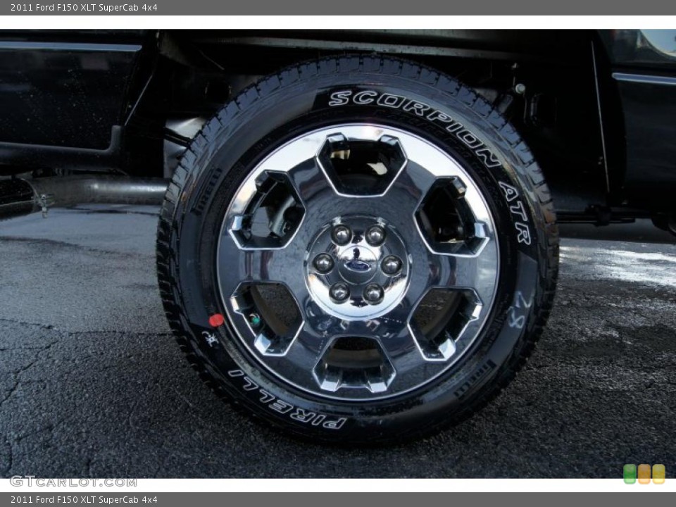 2011 Ford F150 XLT SuperCab 4x4 Wheel and Tire Photo #42119950
