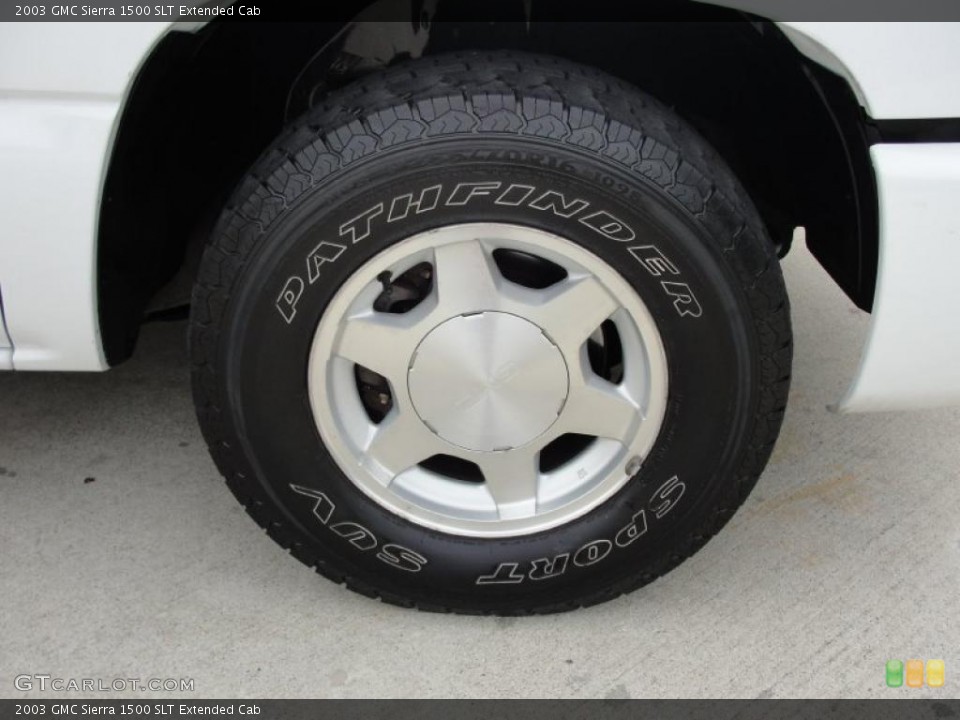 2003 GMC Sierra 1500 SLT Extended Cab Wheel and Tire Photo #42129575