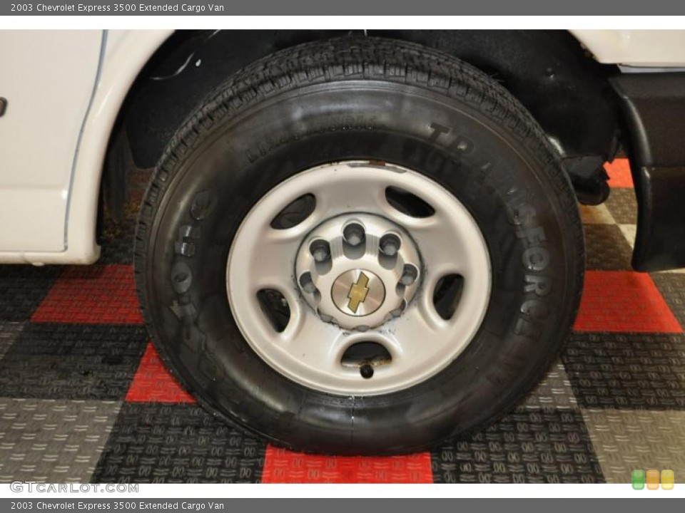 2003 Chevrolet Express 3500 Extended Cargo Van Wheel and Tire Photo #42130935