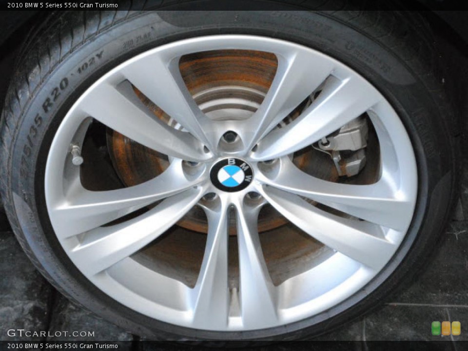 2010 BMW 5 Series 550i Gran Turismo Wheel and Tire Photo #42131955