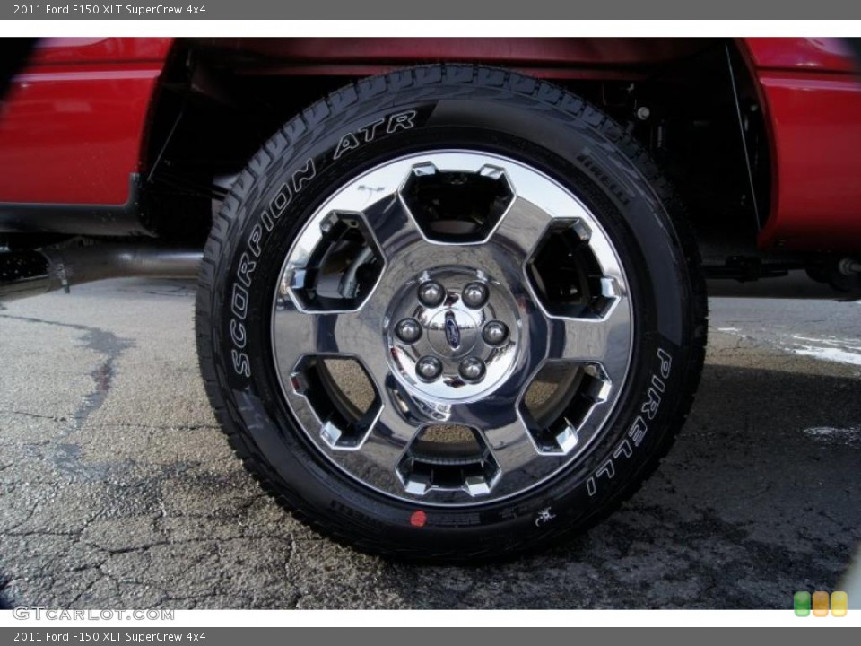 2011 Ford F150 XLT SuperCrew 4x4 Wheel and Tire Photo #42212443
