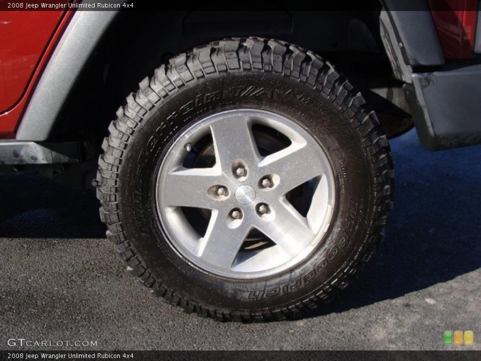 2008 Jeep Wrangler Unlimited Rubicon 4x4 Wheel and Tire Photo #42235912
