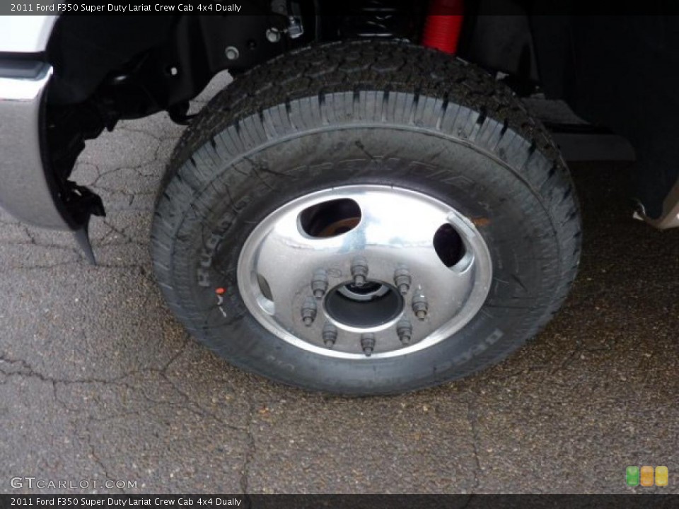 2011 Ford F350 Super Duty Lariat Crew Cab 4x4 Dually Wheel and Tire Photo #42260682