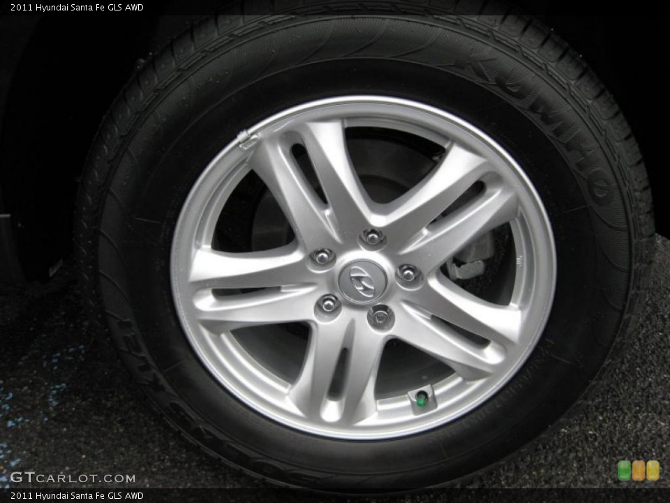 2011 Hyundai Santa Fe GLS AWD Wheel and Tire Photo #42320159