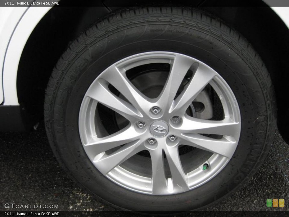 2011 Hyundai Santa Fe SE AWD Wheel and Tire Photo #42320579