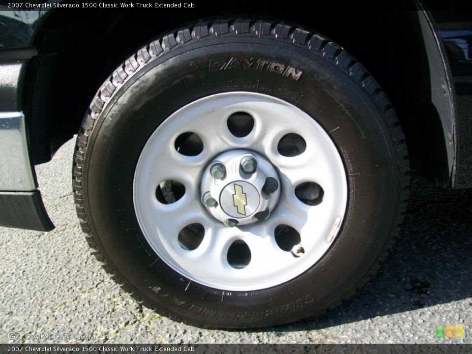 2007 Chevrolet Silverado 1500 Classic Work Truck Extended Cab Wheel and Tire Photo #42368621
