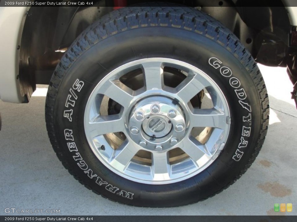 2009 Ford F250 Super Duty Lariat Crew Cab 4x4 Wheel and Tire Photo #42376147