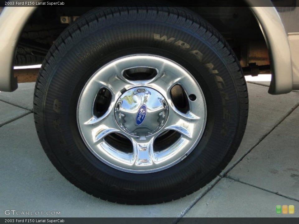2003 Ford F150 Lariat SuperCab Wheel and Tire Photo #42402979