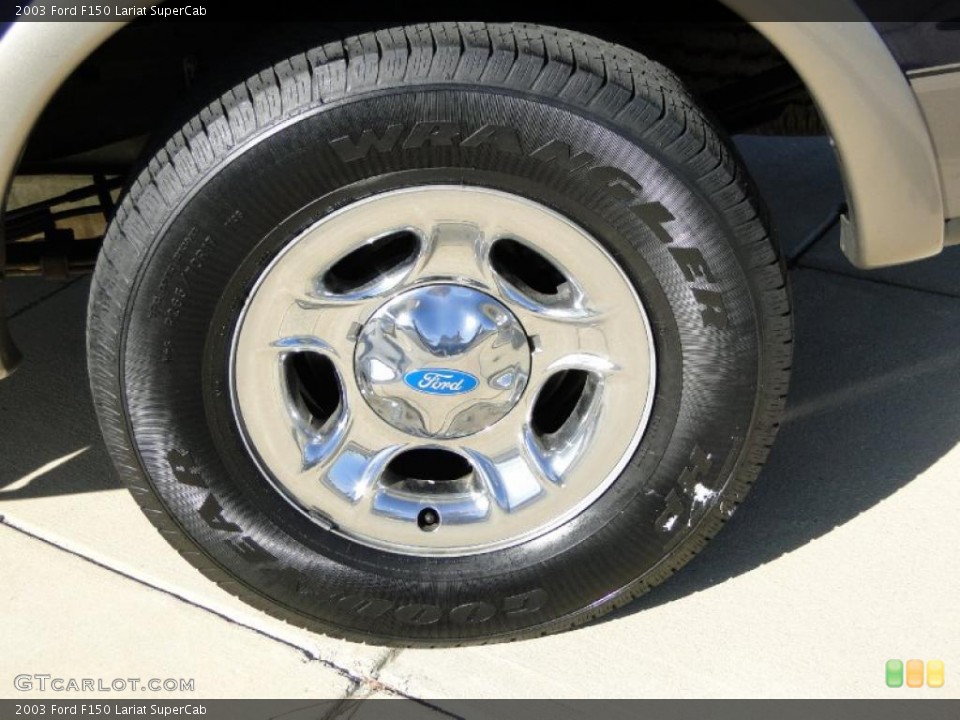 2003 Ford F150 Lariat SuperCab Wheel and Tire Photo #42402995