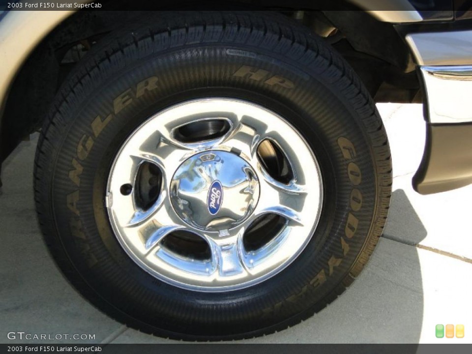 2003 Ford F150 Lariat SuperCab Wheel and Tire Photo #42403031