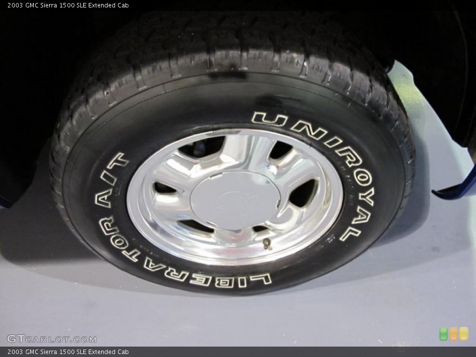 2003 GMC Sierra 1500 SLE Extended Cab Wheel and Tire Photo #42443827