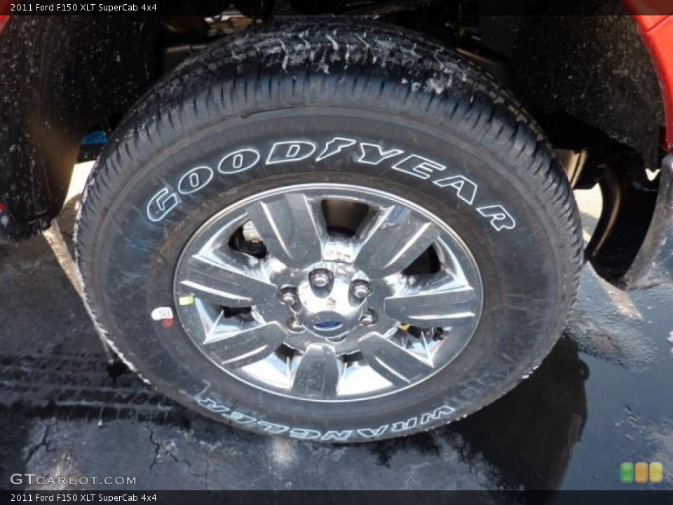 2011 Ford F150 XLT SuperCab 4x4 Wheel and Tire Photo #42448751