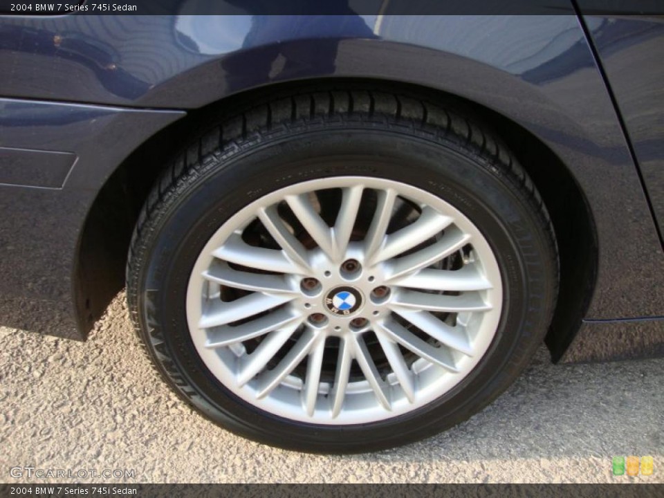 2004 BMW 7 Series 745i Sedan Wheel and Tire Photo #42457539