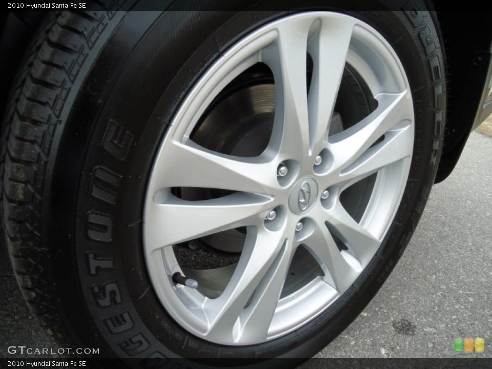 2010 Hyundai Santa Fe SE Wheel and Tire Photo #42471308