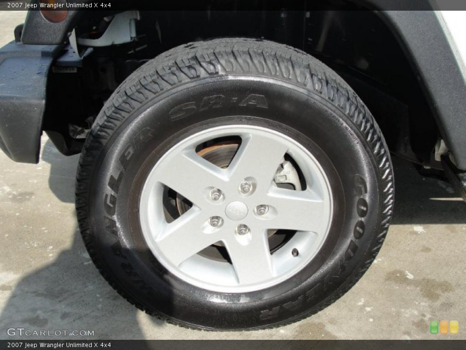 2007 Jeep Wrangler Unlimited X 4x4 Wheel and Tire Photo #42505943