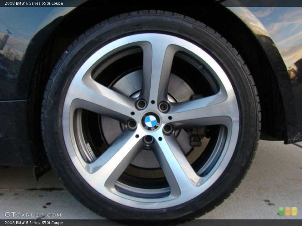 2008 BMW 6 Series 650i Coupe Wheel and Tire Photo #42554489