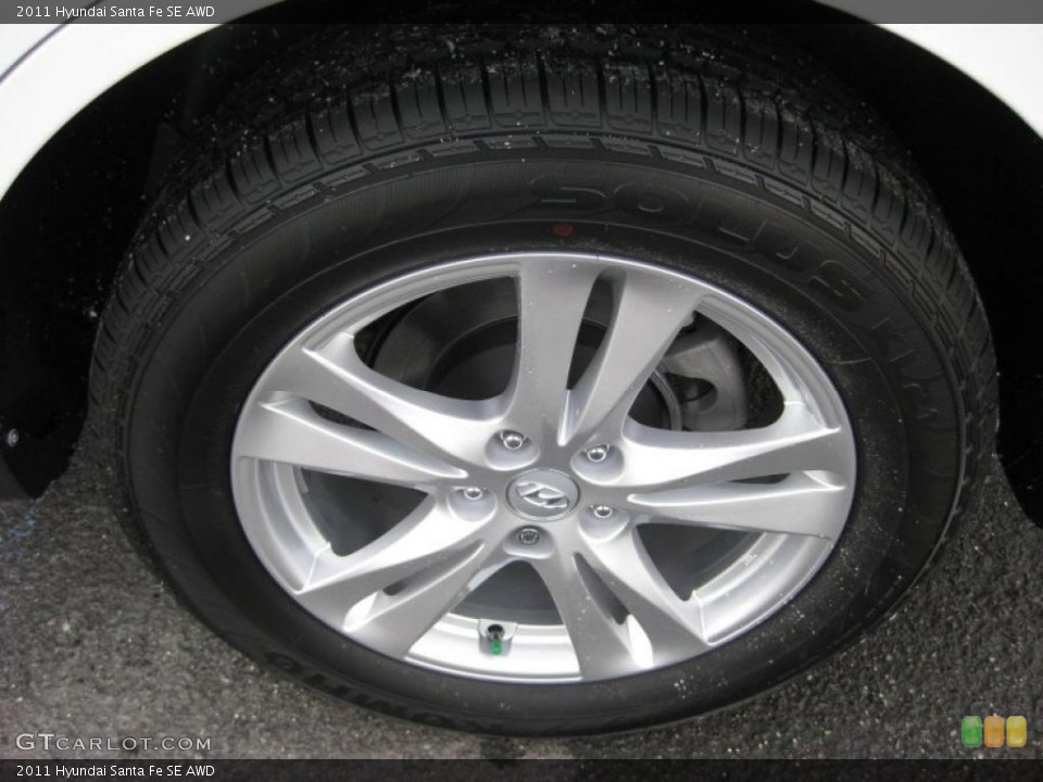 2011 Hyundai Santa Fe SE AWD Wheel and Tire Photo #42746100