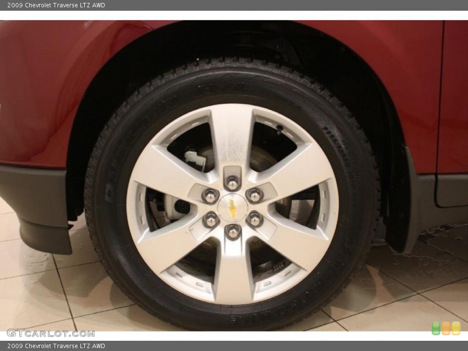 2009 Chevrolet Traverse LTZ AWD Wheel and Tire Photo #42756208
