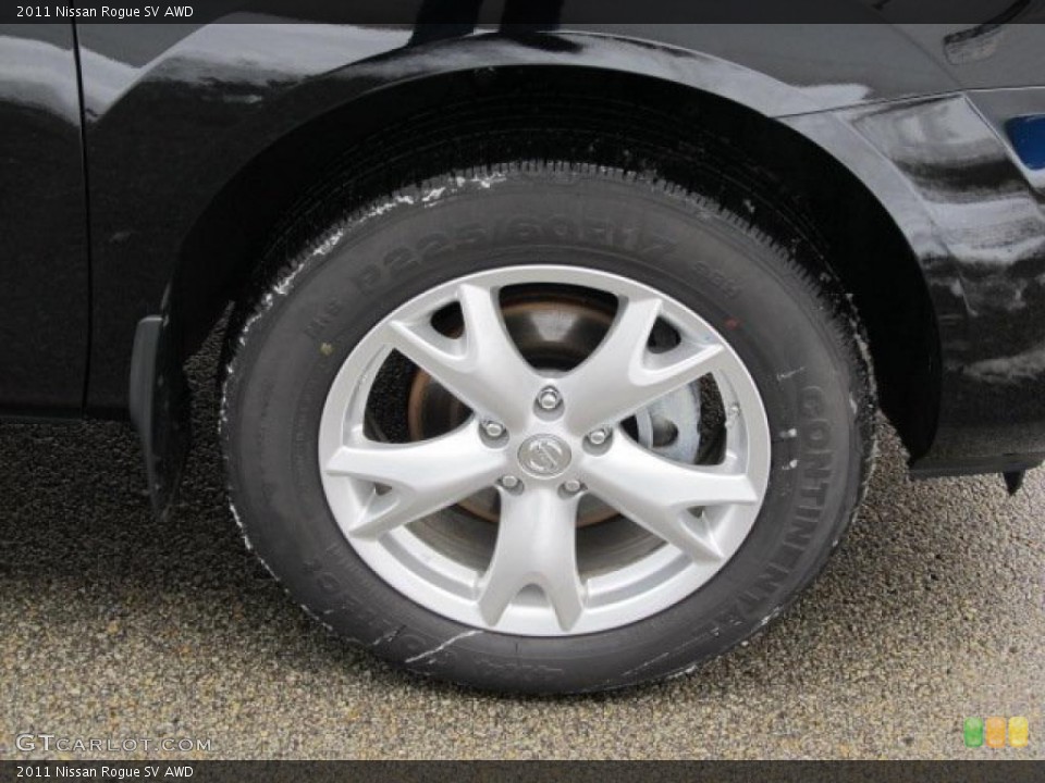 2011 Nissan Rogue SV AWD Wheel and Tire Photo #42795893